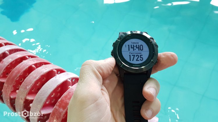 Кнопки часов Garmin Fenix 5X в воде