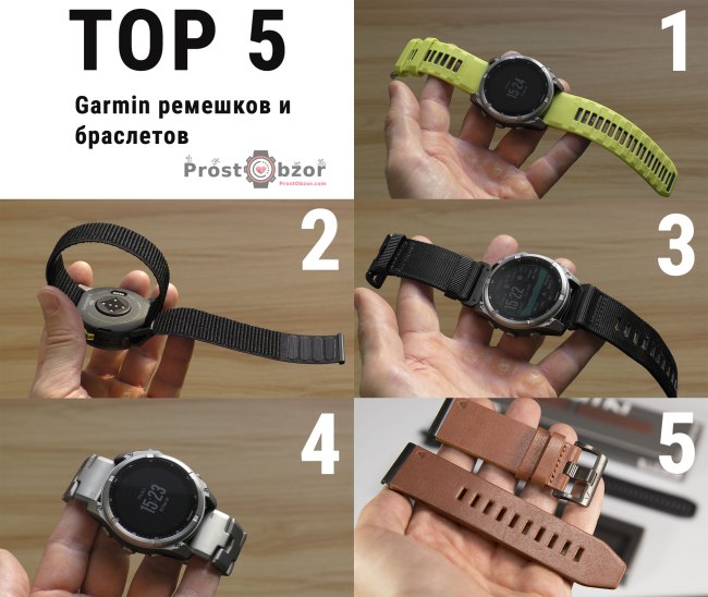 Рейтинг ТОР 5 ремешков для часов Garmin