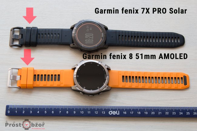 Тренчики ремешков Garmin fenix 7X - 8 51mm