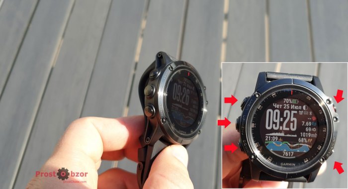 Проверить кнопки часов Garmin Fenix 5 X Plus