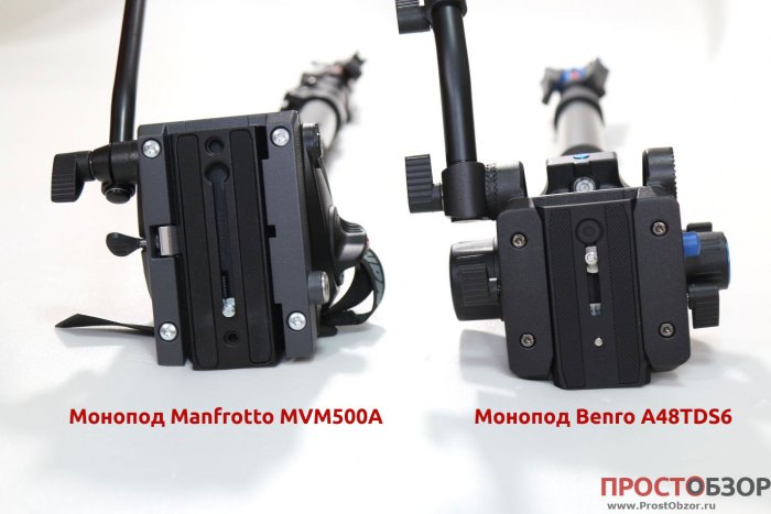 площадки моноподов Benro A48TDS6 и Manfrotto MVM500A