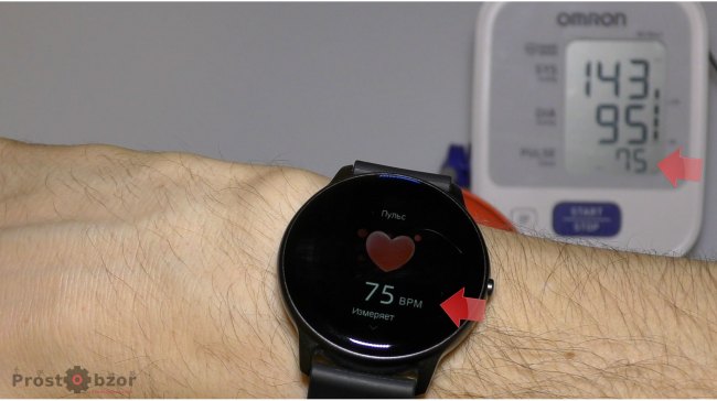 Тестирование измерение давления в часах Blulory BW11