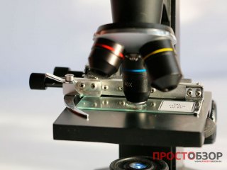 Увеличение в 40 раз - Предметная площадка микроскопа Bresser Biolux LCD 40x-1600x