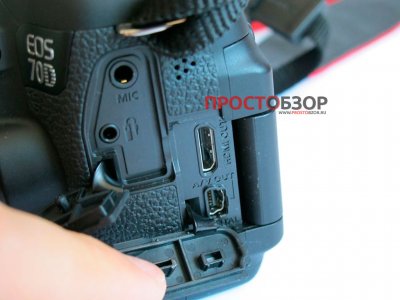 Боковые разъемы фотоаппарата Canon EOS 70D Боковые разъемы фотоаппарата Canon EOS 70D