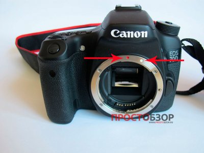 Места крепления объективов для камеры Canon EOS 70D Места крепления объективов для камеры Canon EOS 70D