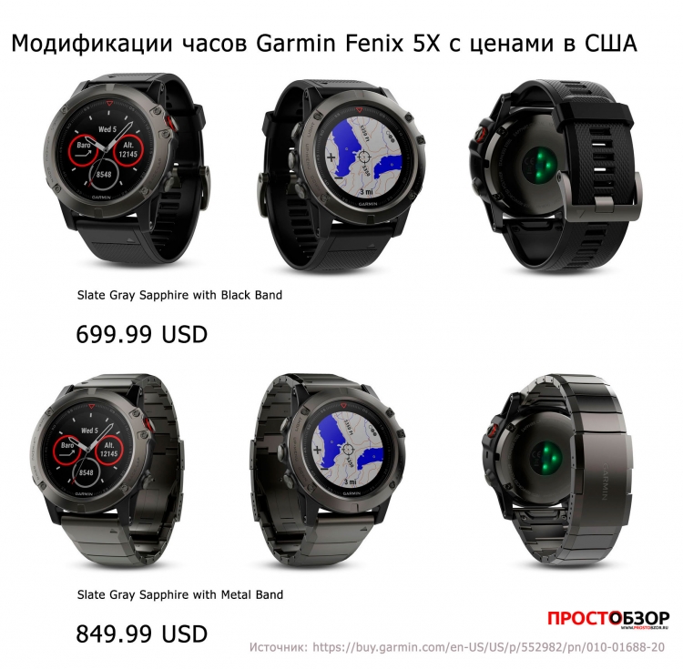 Цены и внешний вид модели часов Garmin Fenix 5X Цены и внешний вид модели часов Garmin Fenix 5X