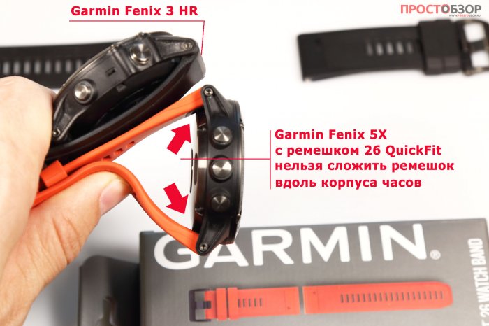 Сравнение ремешков QuickFint 26 для Fenix 5X и ремешка для Fenix 3 HR Сравнение ремешков QuickFint 26 для Fenix 5X и ремешка для Fenix 3 HR