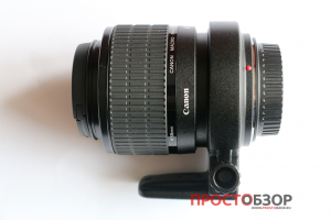Макро-объктив Canon MP-E 65mm f-2.8 1-5x Macro в сложенном виде Макро-объктив Canon MP-E 65mm f-2.8 1-5x Macro в сложенном виде