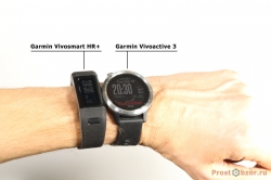 Сравнение трекера Garmin Vivosmart HR+ vs Vivoactive 3 на руке