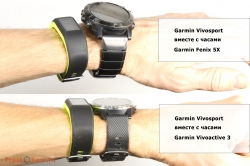 Сравнение трекера Garmin Vivosmart 3 vs Fenix 5X, Vivoactive 3 на руке