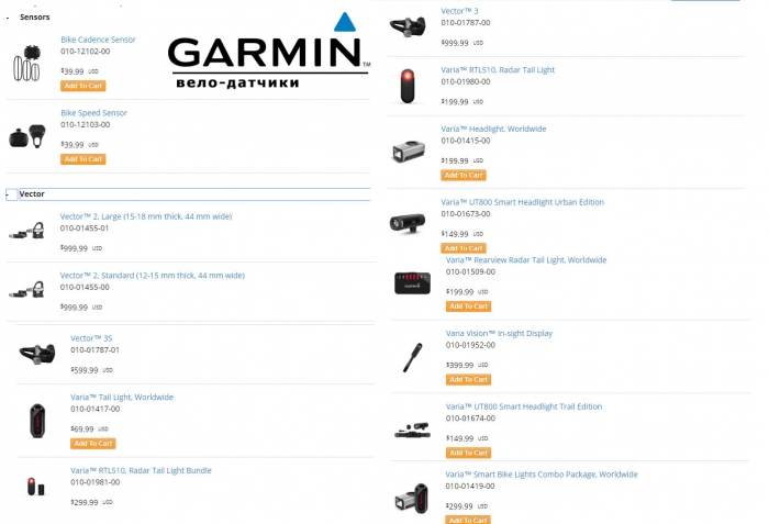 Вело-датчики от Garmin Вело-датчики от Garmin