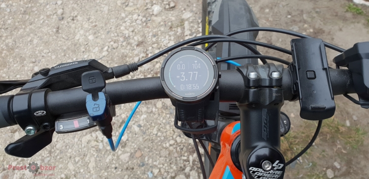 Установка часов SUUNTO 9 Baro на руле велосипеда Установка часов SUUNTO 9 Baro на руле велосипеда