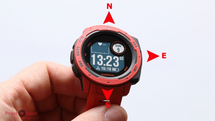 Направление сторон света на безеле Garmin Instinct Направление сторон света на безеле Garmin Instinct