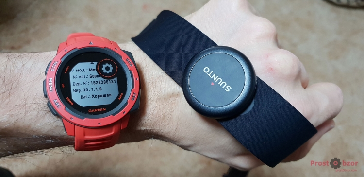 Подключение Bluetooth пульсометра Suunto Smart Sensor к часам Garmin Instinct Подключение Bluetooth пульсометра Suunto Smart Sensor к часам Garmin Instinct