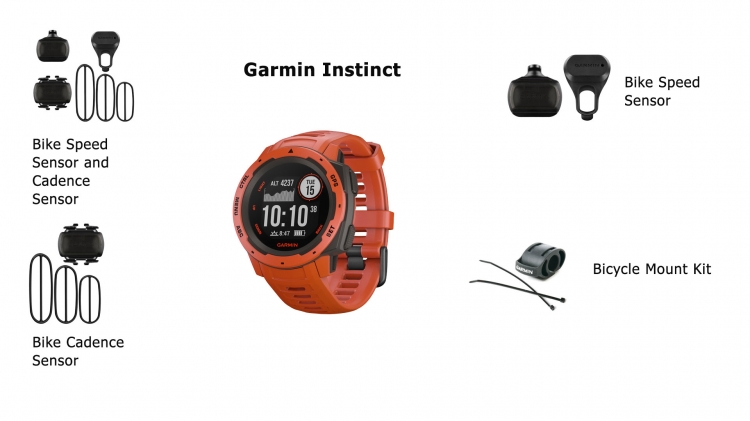 Вело-датчики для часов Garmin Instinct Вело-датчики для часов Garmin Instinct