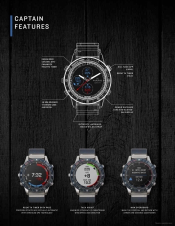 Спецификация часов Garmin MARQ Captain Спецификация часов Garmin MARQ Captain