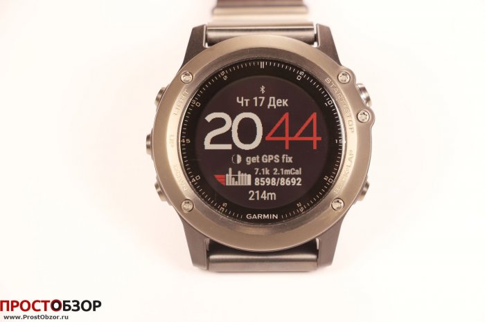 Циферблат Fenix 3 - Clarity Activity Black днем Циферблат Fenix 3 - Clarity Activity Black днем