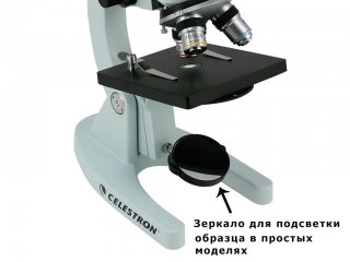 Пример микроскопов с оптическим зеркалом для подсветки Пример микроскопов с оптическим зеркалом для подсветки