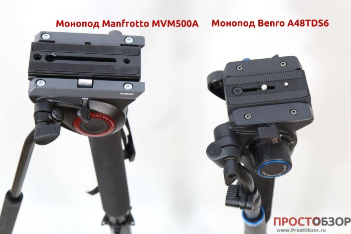 Площадки моноподов Manfrotto MVM500A и Benro A48TDS6 Площадки моноподов Manfrotto MVM500A и Benro A48TDS6