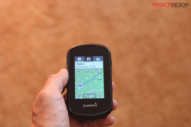 Как выглядет загруження трек на GPS навигаторе Garmin Etrex Touch 35