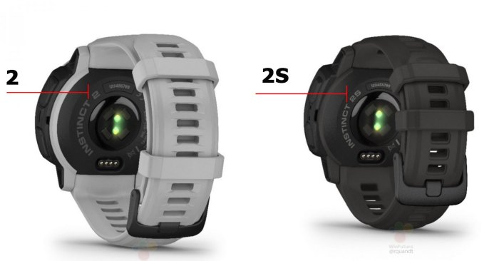 Размеры часов Garmin instinct 2 и Garmin instinct 2S