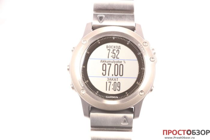 Аккумулятор - поле данных в Приложении - центральное поле Garmin Fenix 3