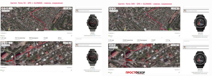 Качество записи GPS треков на густо застроенных районах  - Garmin Fenix 5X - Fenix 3 HR