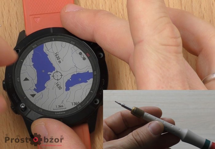 Как снять стекло в часах Garmin Fenix