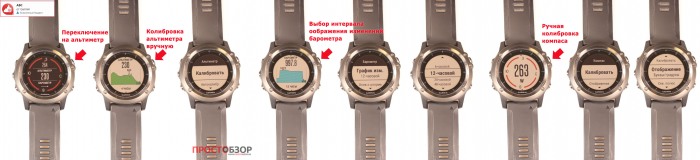 АВС Компас от Garmin - управление и настройки через кнопки в Garmin Fenix 3 HR