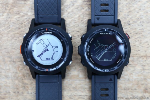 Схематическая карта на часах Garmin Fenix 2