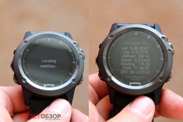 Виджет находжения GPS координат в часах Garmin Fenix 3 HR