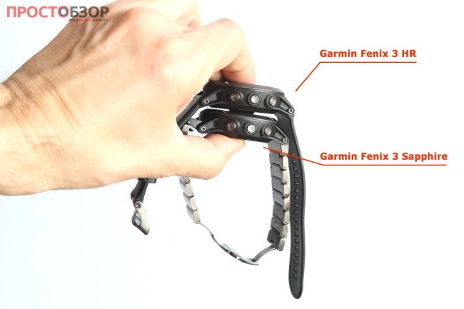 Сравнение часов Garmin Fenix 3 HR и Fenix 3 -корпус