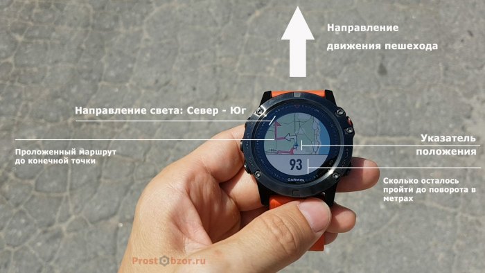Настройки - направление и ориентация навигации по маршруту