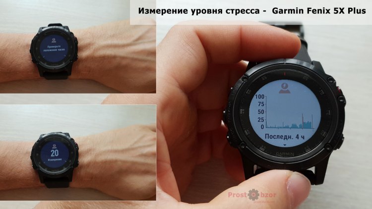 Измерение уровня стресса в часах Garmin Fenix 5X plus