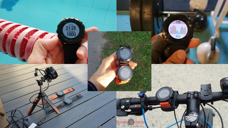Тесты активностей в часах Garmin Fenix 5X Plus