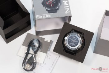 Распаковка часов Garmin Fenix 5X plus - вид сверху