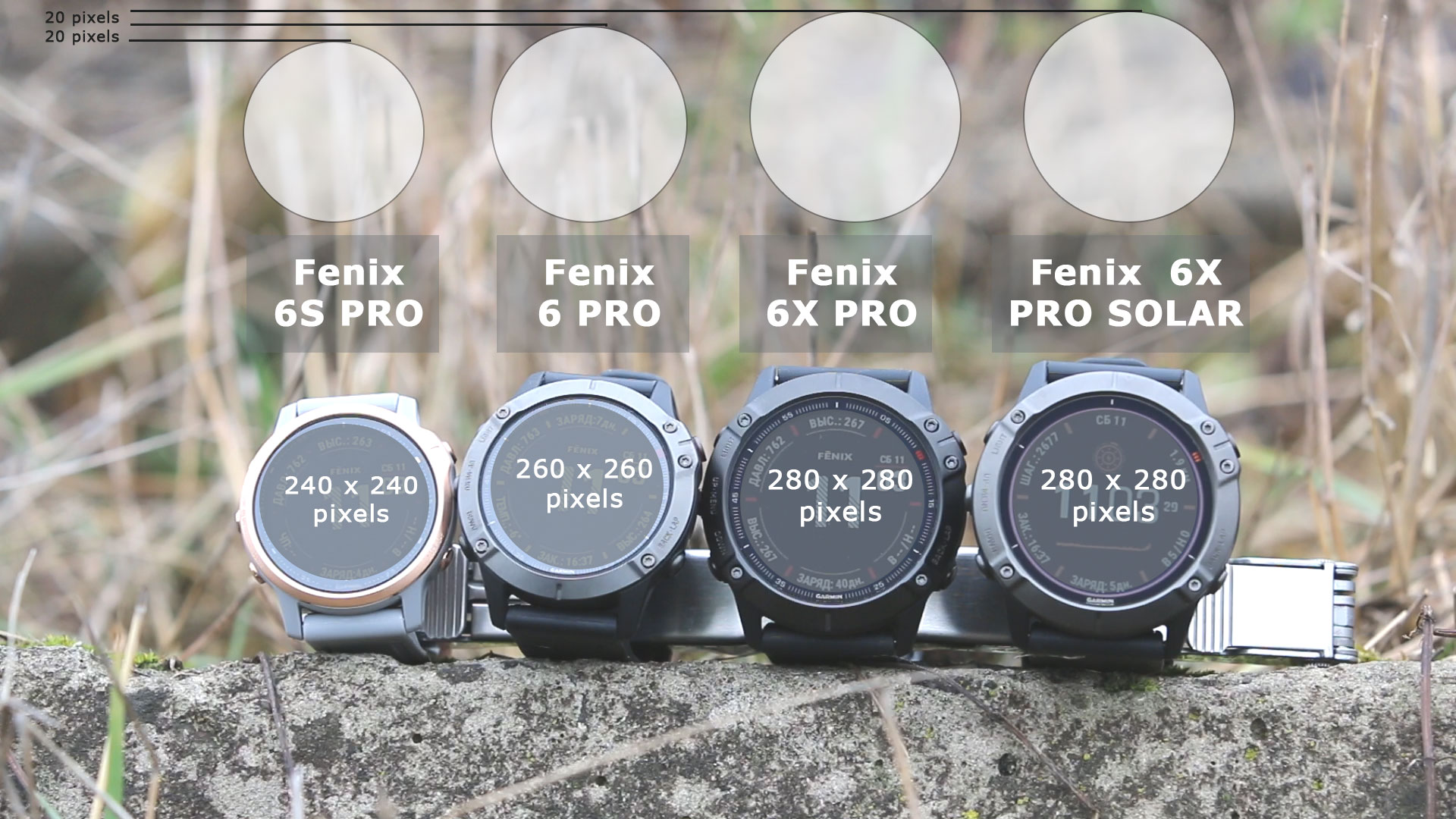 Garmin Fenix 6X Pro Solar comparison and test in the detailed review