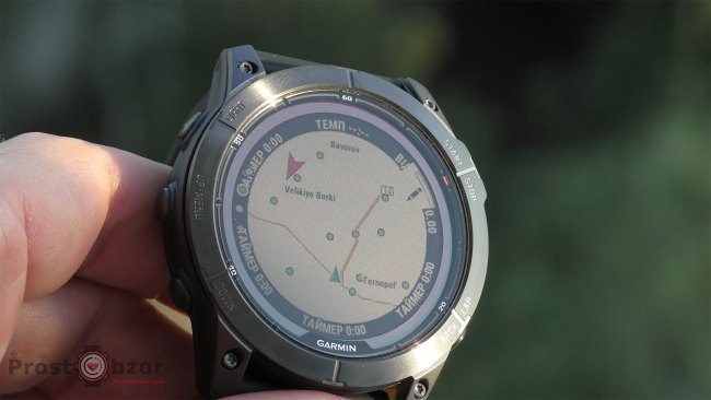 Поля данных на карте  по периметру - Garmin fenix 7 PRO