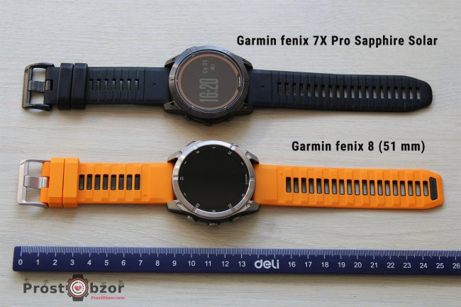 порівняння ременців garmin fenix 8 AMOLED проти garmin fenix 7X