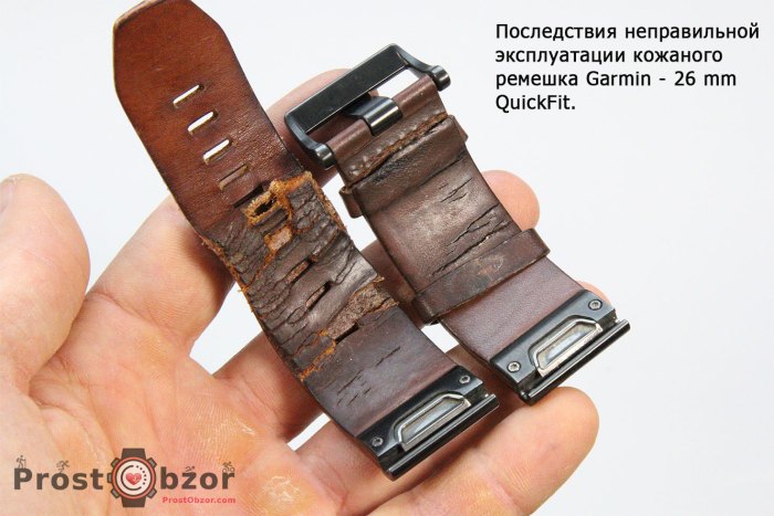 Фирменный кожаный ремешок Garmin спустя 3-4 года