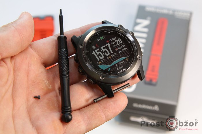 Снятие шпильки часов Garmin Fenix