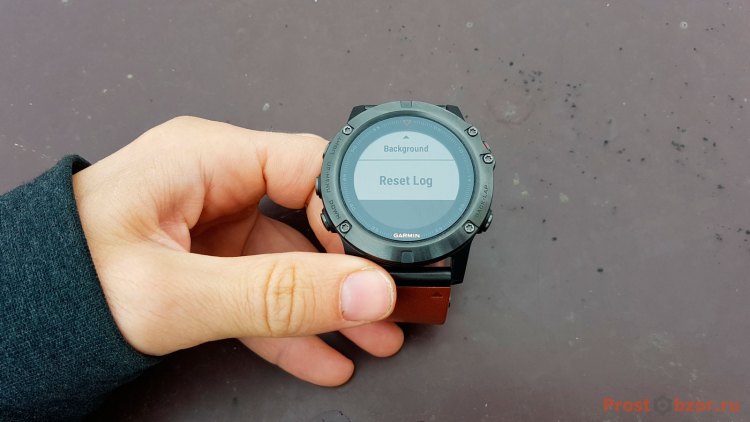 Сброс данных в часах Garmin Fenix 5x для виджета Battery Gauge
