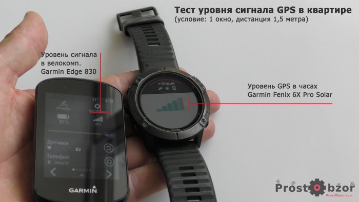 GPS тест чувствительности Garmin Edge 830 против Fenix 6X Pro Solar