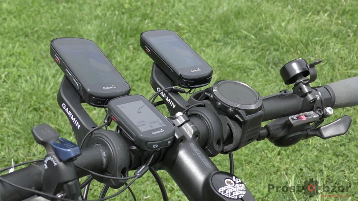 Пример крепления велокомпьютеров Garmin Edge на руле