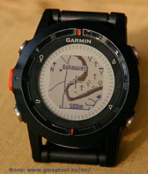 Пример карты -схемы на часах Garmin Fenix 2