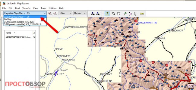 Топо-карта для загрузки в часы Garmin Epix выбор участка