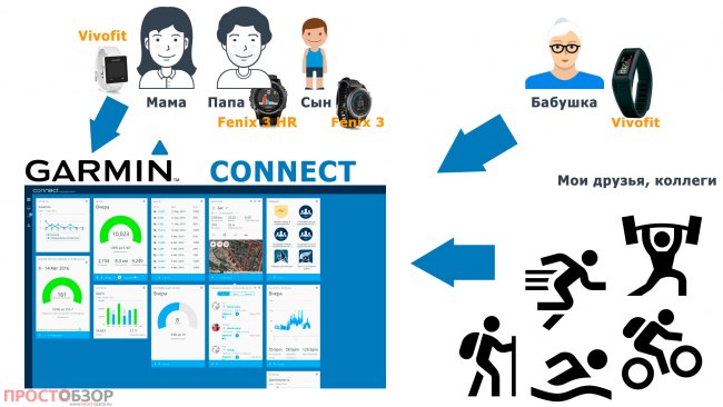 Наша команда родственников и друзей - Garmin семья
