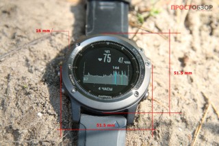 Размеры часов Garmin Fenix 3 HR