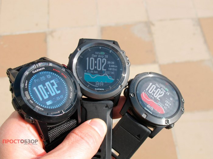3 модели часов Garmin - Fenix 2, Fenix 3 HR, Fenix 5X