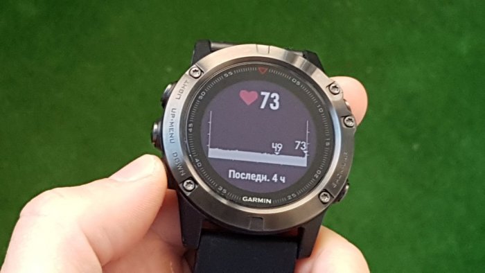 Пульс в часах Garmin Fenix 5 X - измерение за ночь